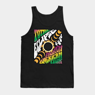 Total Eclipse 2024 Retro Groovy North American Gift For Men Women Tank Top